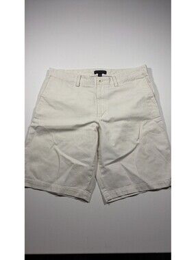 Banana Republic Classic Fit White Cotton Chino Shorts Size 34
